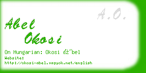 abel okosi business card